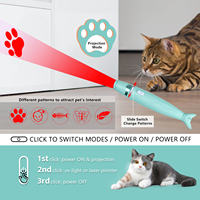 UMIONE Jouet pointeur laser interactif électrique personnalisé pour animaux de compagnie avec 5 modèles USB-C LED rechargeable pour chats