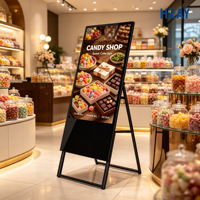Señalización Digital de Pie HRAY con Pantalla Táctil Capacitiva Opcional para Promoción de Productos en Tiendas de Dulces, Compatible con OEM y ODM