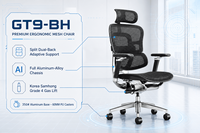 Chaise de bureau exécutive ergonomique pivotante en maille de qualité supérieure, avec dossier inclinable en aluminium, pour ordinateur, PDG, directeur, manager, luxe