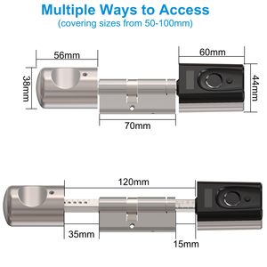 <span class=keywords><strong>WELOCK</strong></span> Easy Diy Installieren Sie das Smart Cylinder Türschloss Mini Fingerprint Zylinders chloss mit Wifi-Karte für Holztüren Euro Profils chloss - Product Image 5