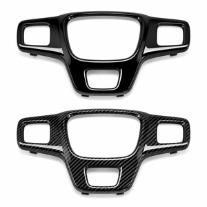 Copertura per Telaio del Volante Auto, Decorazione Interna in Fibra di Carbonio Nero Lucido per Chevrolet Silverado Tahoe Suburban - Product Image 6