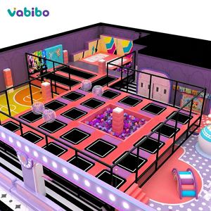 Grand toboggan arc-en-ciel, piscine à balles en mousse, blocs d'escalade, équipement de jeu souple pour tout-petits, aire de jeux pour enfants, trampoline Vabibo - Product Image 3