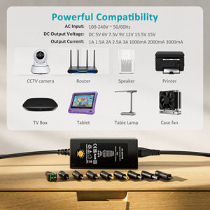 Adaptador de Corriente CA/CC Universal de 45 W, 5 V-15 V, 3 A de Salida, Protección OTP, 8 Conectores, 2 Años de Garantía, Nuevo, para Viajes, Teléfono Móvil - Product Image 5