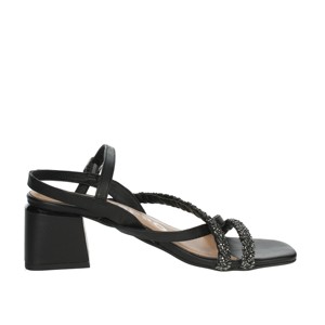 Niscemi sandali con tacco nero per le donne comode alla moda scarpe da sposa tacco zeppa punta quadrata con Design della piattaforma - Product Image 4
