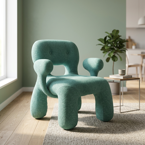 Modern Tufted Fabric Soft Living Room Chair Contemporary Style Leisure Chair Foam Filling Home Furniture - Product Image 4