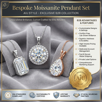 Collar con Colgante de Moissanita Personalizado OEM/ODM |   Fabricante de Joyería de Lujo para Marcas |   Piedra Preciosa de Alta Calidad Cultivada en Laboratorio