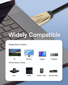 Certifié pour HDMI 2.1 câble audio vidéo <span class=keywords><strong>Ultra</strong></span> haute vitesse 1m à 8K Full HD 48Gbps pour moniteur projecteur Sync Box Display - Product Image 5