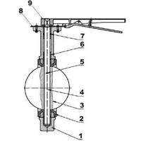 Katup Kupu-kupu DNOVA Besi Cor GGG50/EN-GJS-500-7 EPDM DN40-300 16bar -20 hingga 110 ° C, Aktuator Pneumatik, AFC2000