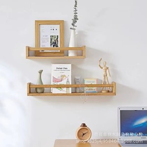 Cross-border creative solid wood wall <b>shelf</b>, wall-mounted book and magazine <b>rack</b>, newspaper and magazine <b>shelf</b>, picture book - Product Image 5