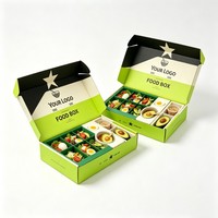 Caja de Cartón Ecológica para Alimentos Saludables, Caja para Sándwiches, Caja de Sushi Corrugada en Oferta, Caja Desechable para Almuerzo, Caja para Bocadillos