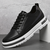 Haute qualité ascenseur baskets homme en cuir de vache ascenseur sport hauteur augmenter chaussures pour hommes semelles 6CM de haut loisirs chaussures de mode