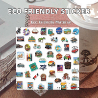 Stiker Vinyl Tahan Air Perekat Kuat Ramah Lingkungan Cetak Warna Penuh Kiss Cut Lembaran Datar Warna Kustom