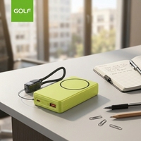 Chargeur mobile mini polymère à charge rapide PD 20W, affichage LED électronique, vente en gros, affichage LED, aimant sans fil, batterie externe 10000mAh
