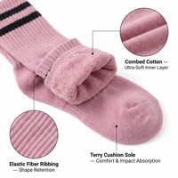 Chaussettes OEM Premium en Coton Peigné Doux Antibactériennes avec Points Antidérapants, Respirantes et Évacuant l'Humidité pour Yoga, Sport et Usage Quotidien Adulte