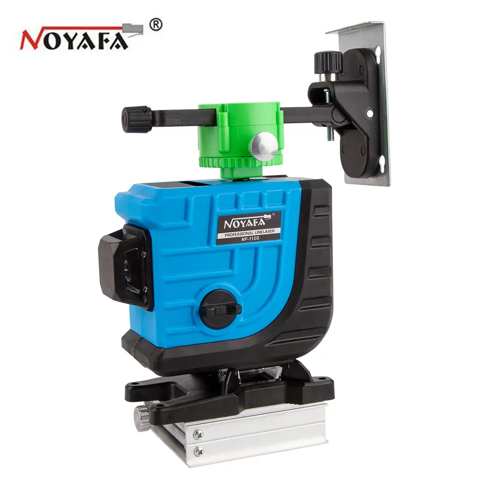 NOYAFA lazer level green light cross 12 line self leveling 3D auto rotary construction engineering grade laser level