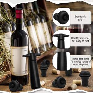 Pompe à vide en stock 2025 avec 4 ensembles de bouchons à vin sous vide - Product Image 5