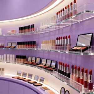 Meubles de présentation cosmétique professionnels : armoires à maquillage LED personnalisées, présentoirs rotatifs et stands d'îlot central - Product Image 6