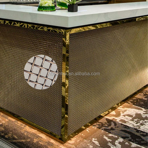 Kiến Trúc Dệt Brass Lưới Cắt Laser Trang Trí Lưới Cho Thương Mại Hiển Thị Với Uốn Dịch Vụ Chế Biến - Product Image 1