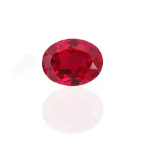 Oval Cut Synthetic Ruby Gemstone