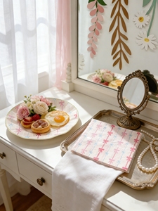 ชุดอุปกรณ์จัดเลี้ยงสีชมพู DAMAI ลายโบว์ สำหรับงานปาร์ตี้ธีมวาเลนไทน์ จานกระดาษ แก้วกระดาษ ผ้าเช็ดปาก สำหรับ 8 ท่าน ของตกแต่งงานแต่งงาน - Product Image 3