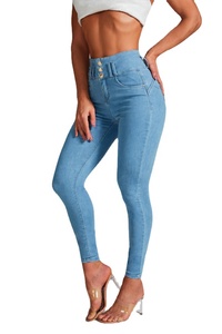 Traje de jeans de elevación de cadera de primavera y otoño cómodo con forma elástica ajustada de cintura alta para <span class=keywords><strong>mujer</strong></span> - Product Image 2
