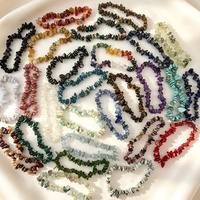 Bracelet extensible en éclats d'améthyste naturelle, véritable pierre précieuse, pour femme, bijoux en cristal de guérison, vente en gros