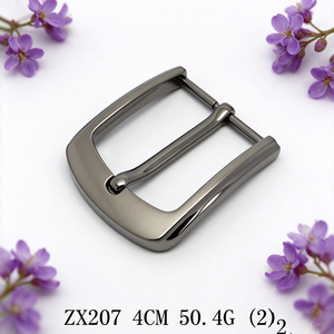 หัวเข็มขัดโลหะผสมสังกะสีโค้งมน ขนาด 4 ซม. สีกันเมทัลขัดเงา แบบเข็มเดี่ยว สำหรับเปลี่ยนหัวเข็มขัดหนัง - Product Image 1