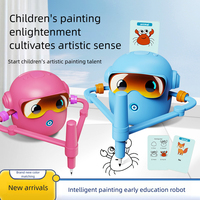 Robot de dessin intelligent IA pour enfants, machine d'apprentissage par flashcards, jouet éducatif parlant pour l'apprentissage précoce de l'anglais et le dessin