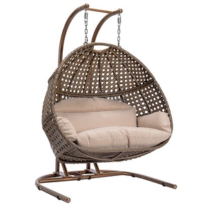Fauteuil suspendu d'extérieur Couture avec support métallique pour patio et jardin - Product Image 4