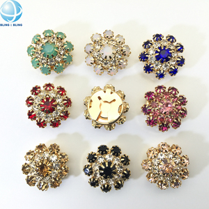 Màu Hồng Rhinestone pha lê có thể tháo rời nút bao gồm không có nút may clip cho phụ nữ áo sơ mi áo Đầm Cuff-Liên kết trang sức trang trí - Product Image 4