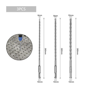 ชุดดอกสว่านหัวแบน Lavie แบบก้านกลม สำหรับเจาะคอนกรีตและงานก่ออิฐ - Product Image 3