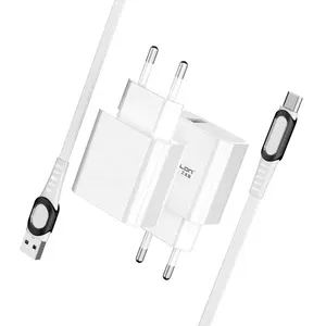 charger cable adapter Suppliers-Konfulon Snelle Usb Charger Met Micro Oplaadkabel Mobiele Telefoon Usb Lader Adapter Voor Android Mobiele Voeding, geen 1 X Usb