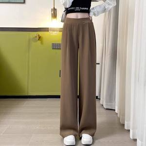 Pantaloni Donna 2026 Personalizzati a Gamba Larga, Sottili Estivi, Sciolti a Gamba Dritta, Vita Alta, Drappeggiati, Casual, Moda Primavera - Product Image 2