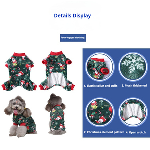 Ropa <span class=keywords><strong>de</strong></span> Invierno Cálida y Acogedora para Mascotas <span class=keywords><strong>de</strong></span> Cuatro Patas, Personalizable, <span class=keywords><strong>de</strong></span> Franela Estampada, para Gatos y Perros - Product Image 5