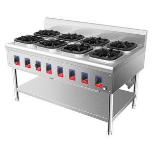 เตาเผาดินเผาแบบหลายหัวเตาเชิงพาณิชย์ - 4/6/8 หัวเตา, พร้อมพัดลมในตัว, ใช้แก๊สธรรมชาติ/แอลพีจี, สำหรับทำมาล่าตัง - Product Image 1