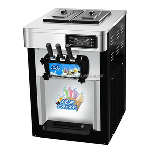Thương mại thép không gỉ Máy tính để bàn mềm phục vụ Ice Cream Maker máy chất lượng cao 3 hương vị bảng Ice Cream Making Machine - Product Image 3