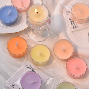 Petites bougies parfumées miniatures à flamme, bougies de couleur claire, aromathérapie, cadeau parfumé, tasses transparentes, bougies chauffe-plat, Noël - Product Image 1