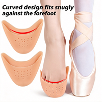 Protège-orteils de ballet avec gel, doux et élastique, design perforé respirant, anti-usure et absorption des chocs, coussinet pour l'avant-pied.