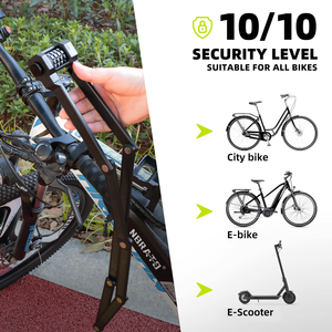 MTB xe máy xe đạp Trọng lượng nhẹ 120cm faltschloss <span class=keywords><strong>4</strong></span> kỹ thuật số kết hợp mật khẩu gấp Xe Đạp Khóa - Product Image 2