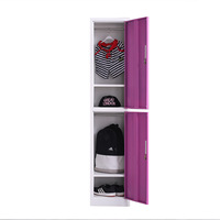 Armoire métallique à 2 portes simples en acier pour chambre et salon