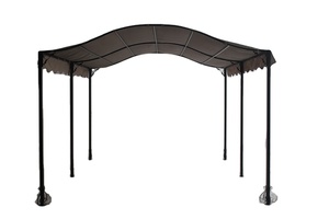 Gazebo de <span class=keywords><strong>jardin</strong></span> <span class=keywords><strong>en</strong></span> <span class=keywords><strong>bois</strong></span> traité sous pression de type naturel avec cadre <span class=keywords><strong>en</strong></span> métal finition enduite de poudre pavillon de pergola - Product Image 4
