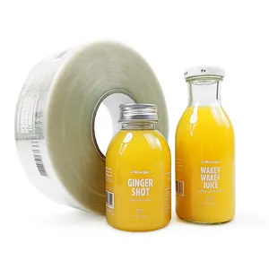 Custom Self Adhesive Transparent White Vinyl LOGO Sticker Labels Bar Code Glass Fruit Juice Beverage Jar Bottle Label Stickers