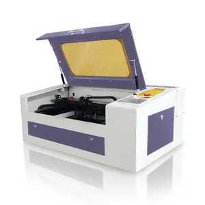 PH-6040 impressora de borracha de couro acrílico, papelão, máquina de corte e gravação a laser em aço inoxidável
