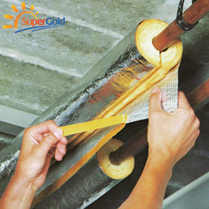 Matériau de protection thermique de tuyau d'isolation en laine de verre ignifuge doublé de papier d'aluminium SuperGold - Product Image 2