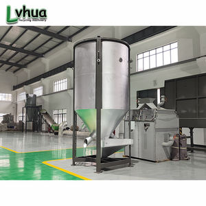 绿华不锈钢立式塑料颗粒混合机PP ABS <span class=keywords><strong>PVC</strong></span> PET塑料原料混合筒仓 - Product Image 2