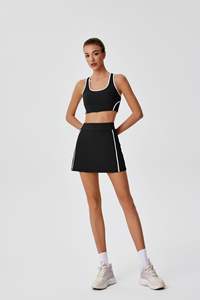 Set di ragazze Fitness gonna palestra <span class=keywords><strong>2</strong></span> pezzi ragazze vestiti da Tennis abiti da palestra o Yoga abito gonna e Set superiore per le donne palestra - Product Image 5