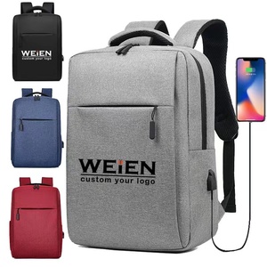 Big Capacity Classic Style Waterproof Oxford Laptop Backpack with USB Charging and Silk Screen Printed Logo for Daily Use