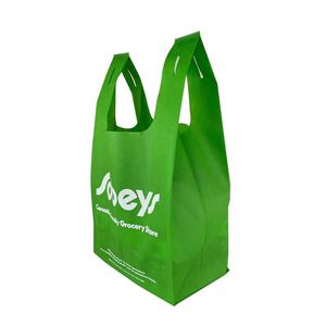 Sacs de courses non tissés TNT de qualité supérieure à prix spécial pour supermarchés, sacs de courses personnalisés avec fond renforcé pour l'épicerie en gros - Product Image 4