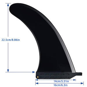 Aileron arrière gonflable Lcosport pour paddleboard, aileron de course type « fish fin », fixation par boulons, séparateur d'eau amovible pour paddleboard. - Product Image 3