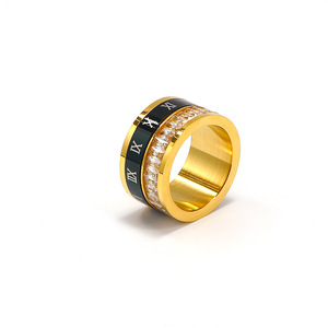 Europe et les États-Unis chauds ins vent froid simples chiffres romains bague rotative petits amoureux bijoux - Product Image 2